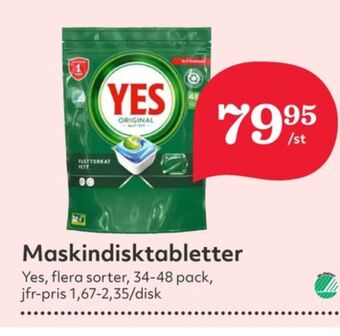 Yes diskmaskintabs