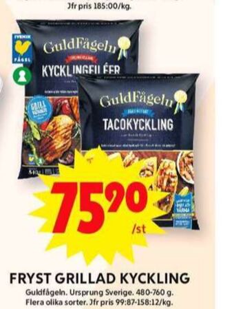 ICA Maxi Guldfågeln tacokyckling erbjuda