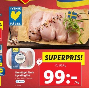 Lidl Kronfågel kycklingfilé erbjuda
