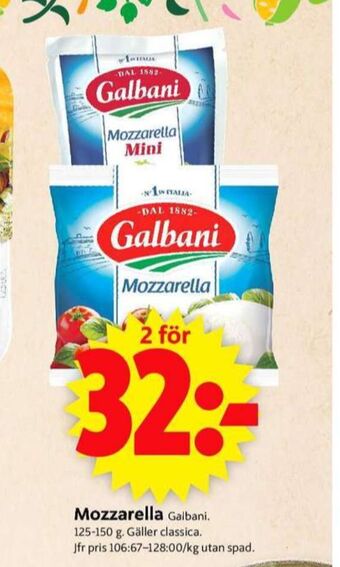 ICA Supermarket Galbani mozzarella erbjuda