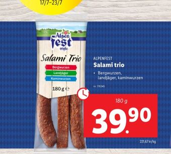 Lidl Alpen fest salami sticks erbjuda
