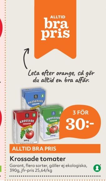Hemköp Garant tomater erbjuda