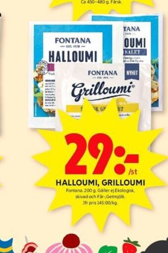 ICA Kvantum Fontana halloumi erbjuda