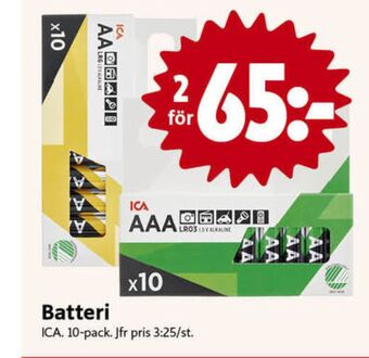 ICA Nära Ica batterier erbjuda