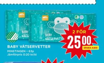 Minstingen tvättservetter