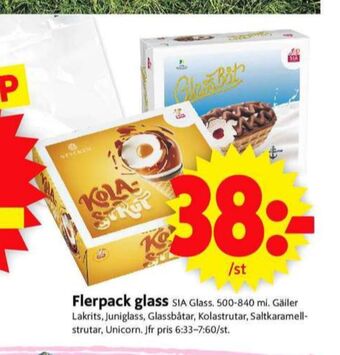 ICA Supermarket Sia glassbåtar erbjuda