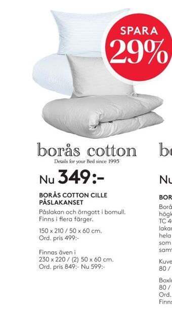 Seng Borås cotton bäddset erbjuda
