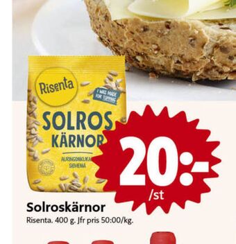 ICA Nära Risenta solroskärnor erbjuda