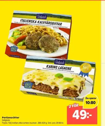 Coop Extra Dafgårds pastarätter erbjuda