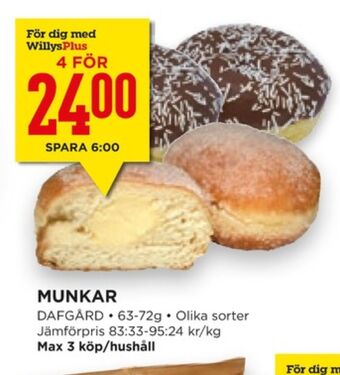 Willys Hemma Dafgårds butiksbakat kaffebröd erbjuda