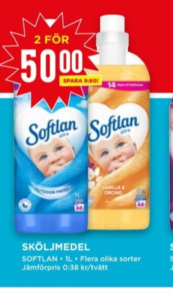 Willys Softlan sköljmedel erbjuda