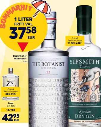 Border Shop The botanist gin erbjuda