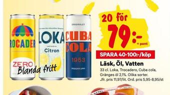 City Gross Läsk, öl, vatten erbjuda