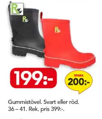 Bo Ohlsson Gummistövel Svart eller röd 36-41 erbjuda