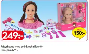 Bo Ohlsson Frisyrhuvud med smink och tillbehör erbjuda