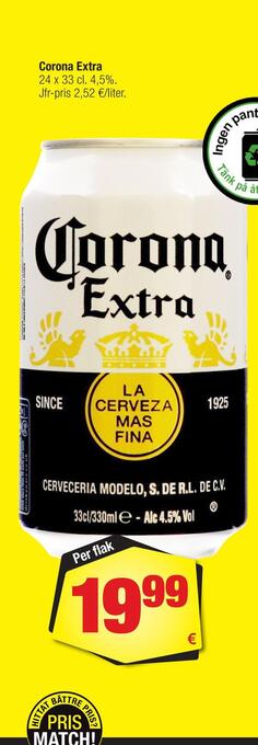 Calle Corona extra erbjuda