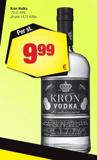 Calle Kron vodka erbjuda