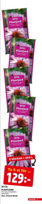 Jem&Fix Plantjord erbjuda