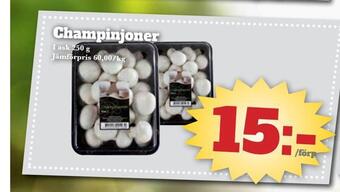Bonum Matmarknad Champinjoner erbjuda