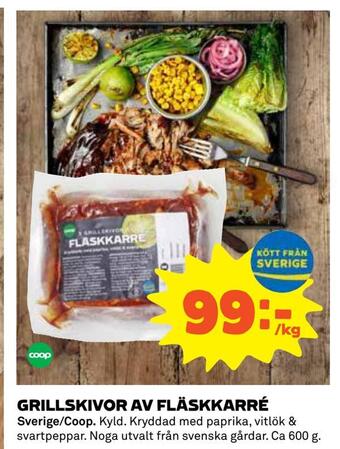 Coop Daglivs Grillskivor av fläskkarré erbjuda
