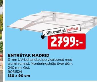 Jem&Fix Entrétak madrid erbjuda