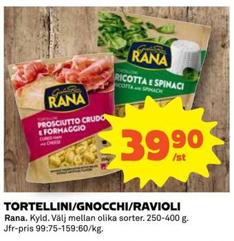 Tortellini/gnocchi/ravioli