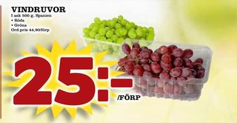 Din Mat Vindruvor erbjuda