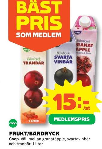 Coop Daglivs Frukt/bärdryck erbjuda