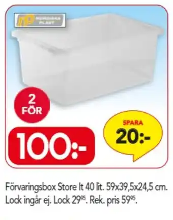 Bo Ohlsson Förvaringsbox Store 40lt. 59x39,5x24,5cm. erbjuda
