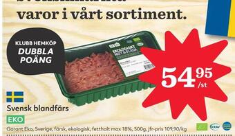 Hemköp Svensk blandfärs erbjuda