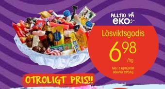 EKO Lösviktsgodis erbjuda