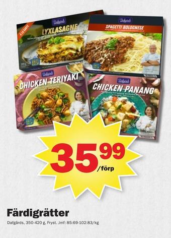 Pekås Färdigrätter erbjuda