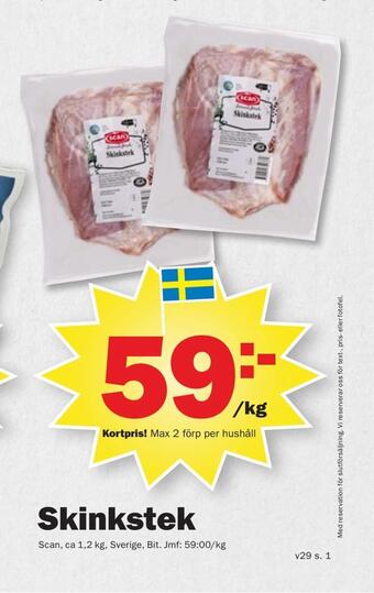 Pekås Skinkstek erbjuda