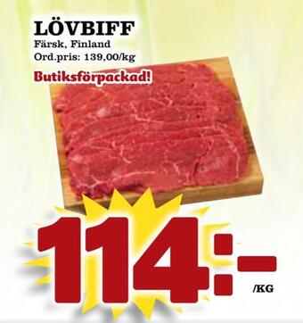 Supergrossen Lövbiff erbjuda