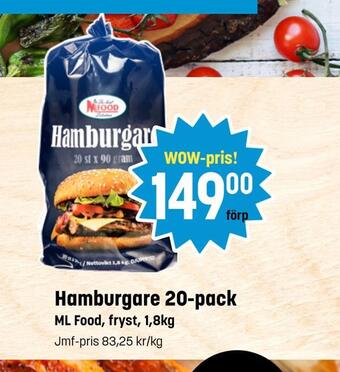 Eurocash Hamburgare 20-pack erbjuda