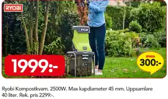 Bo Ohlsson Ryobi Kompostkvarn erbjuda