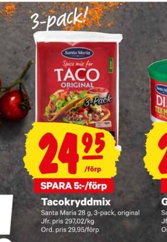 City Gross Santa maria taco kryddmix erbjuda