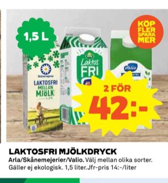 Coop Valio mellanmjölk erbjuda