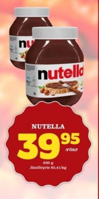 Matdax Nutella chokladpålägg erbjuda