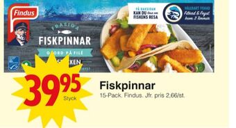 Matöppet Findus fiskpinnar erbjuda