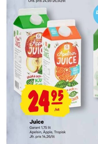 City Gross Garant juice erbjuda