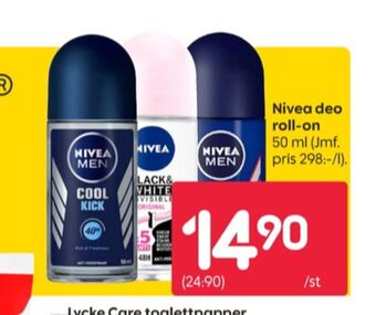 Rusta Nivea deodorant roll-on erbjuda