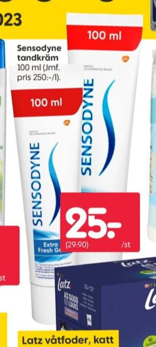 Rusta Sensodyne tandkräm erbjuda