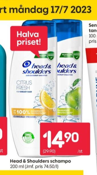Rusta Head&shoulders shampoo erbjuda