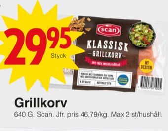 Matöppet Scan grillkorv erbjuda
