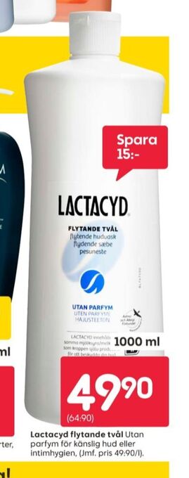 Rusta Lactacyd tvål flytande erbjuda
