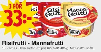 Matöppet Risifrutti mellanmål erbjuda