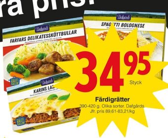 Matöppet Dafgårds färdigrätter erbjuda