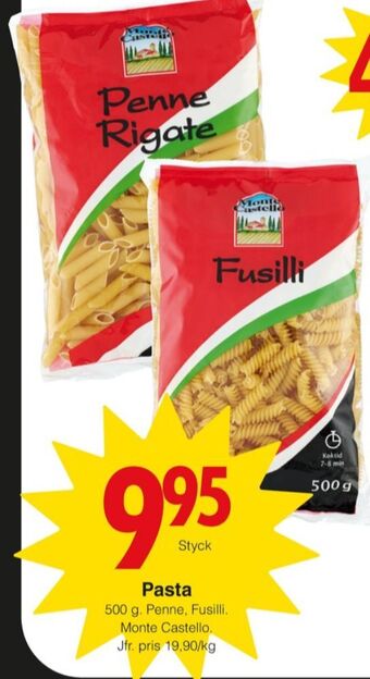 Matöppet Monte castello pasta sorterad erbjuda