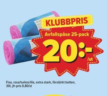 Östenssons Fixa avfallspåsar erbjuda